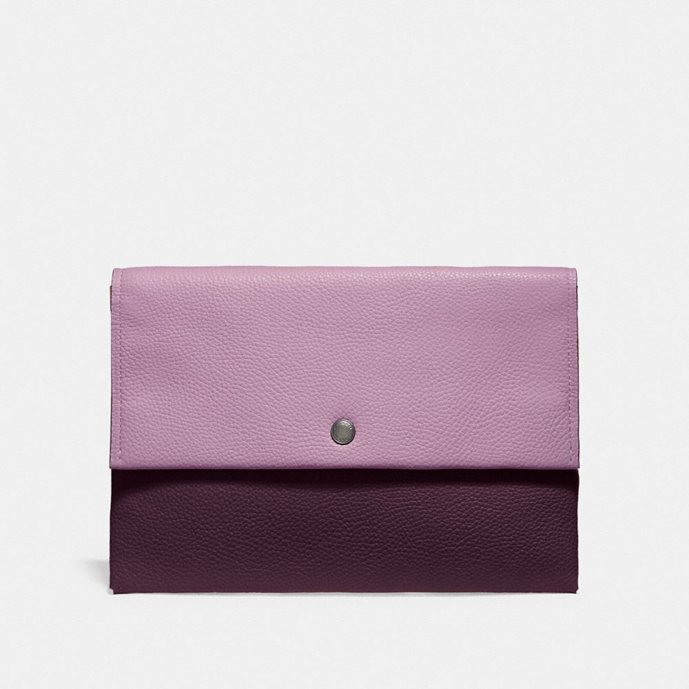 COACH F29660 ENVELOPE POUCH IN COLORBLOCK JASMINE-MULTI/SILVER