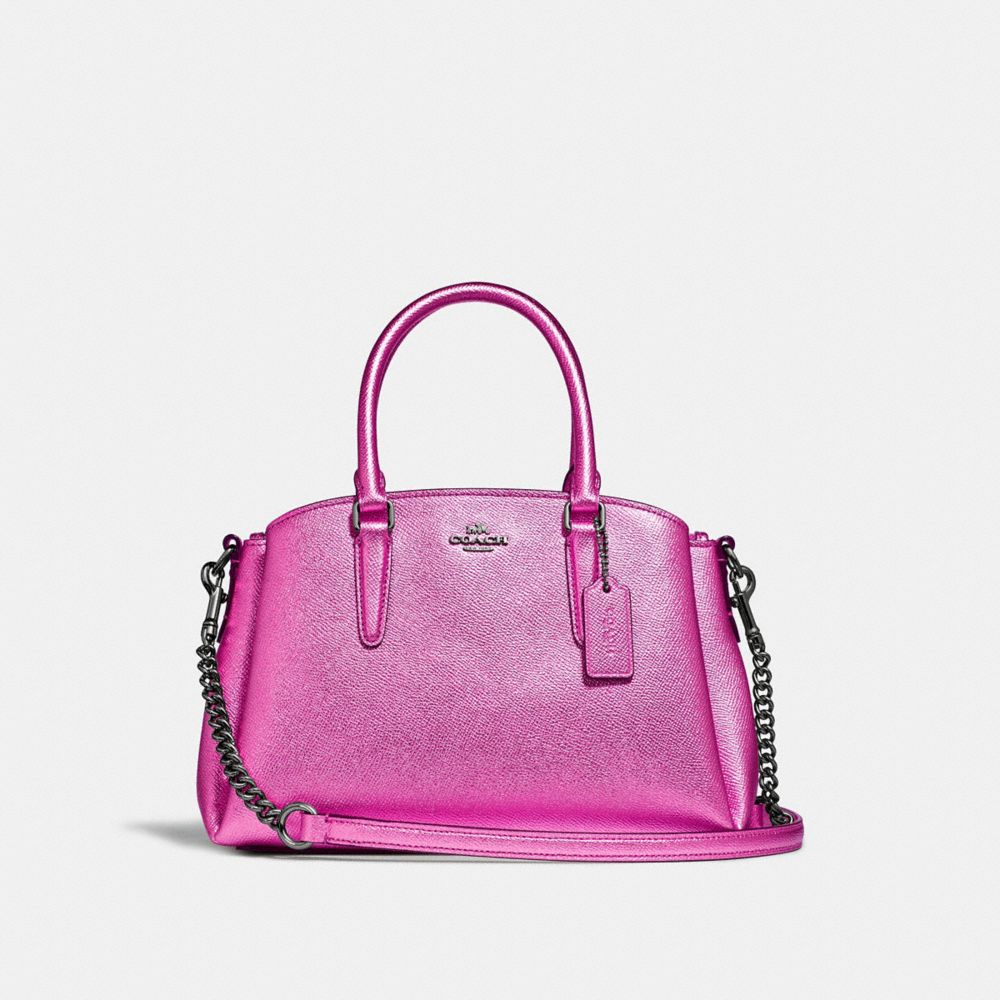 MINI SAGE CARRYALL - F29665 - METALLIC CERISE/BLACK ANTIQUE NICKEL