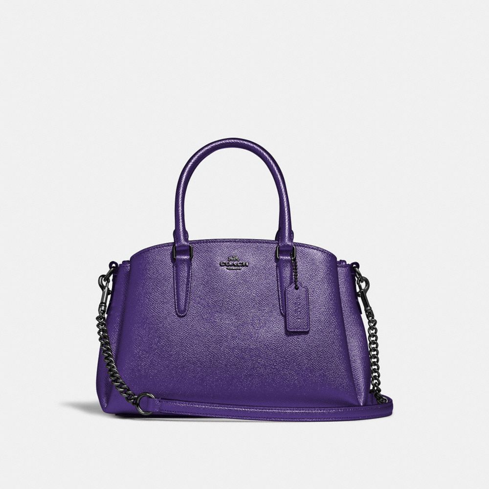 COACH MINI SAGE CARRYALL - METALLIC PERIWINKLE/SILVER - F29665