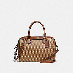 MINI BENNETT SATCHEL WITH LEGACY PRINT - COACH f29669 - NEUTRAL/light gold