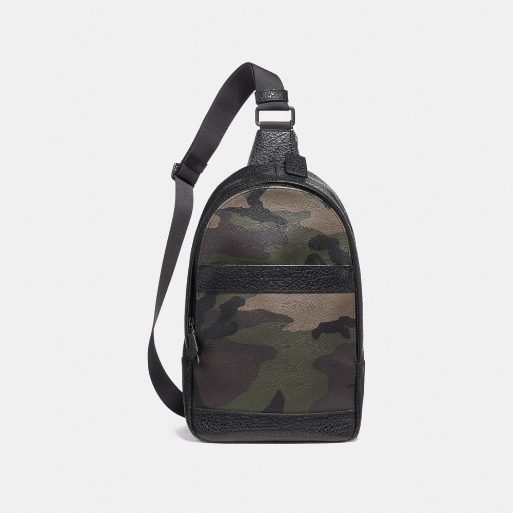 CHARLES PACK WITH CAMO PRINT - f29713 - DARK GREEN MULTI/BLACK ANTIQUE NICKEL