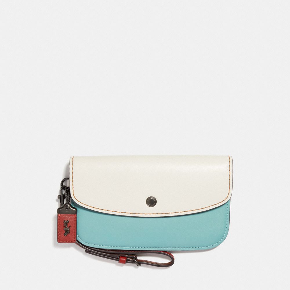 COACH CLUTCH IN COLORBLOCK - CHALK MULTI/BLACK COPPER - F29769