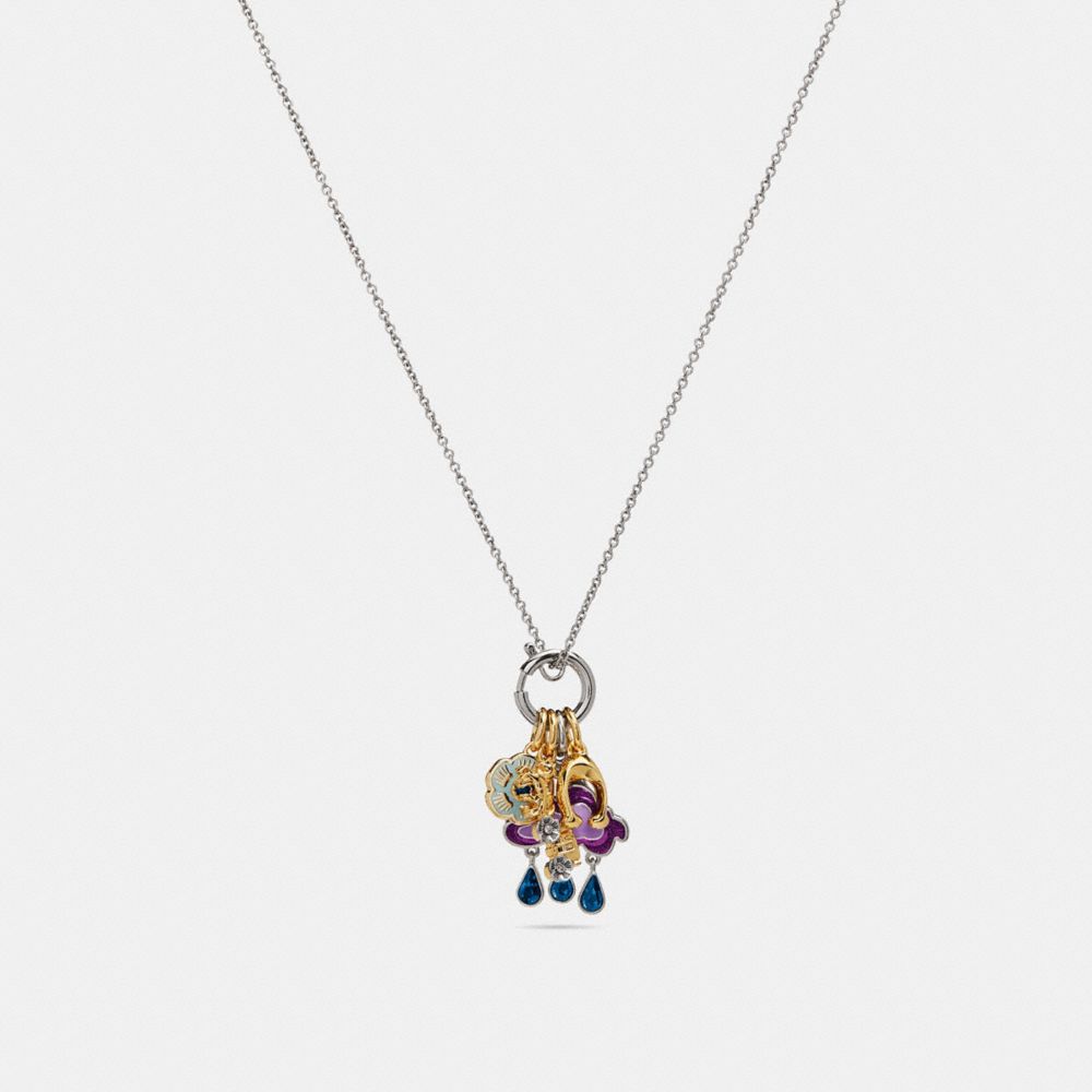 CLOUD AND RAINBOW NECKLACE - MULTI/SILVER - COACH F29791
