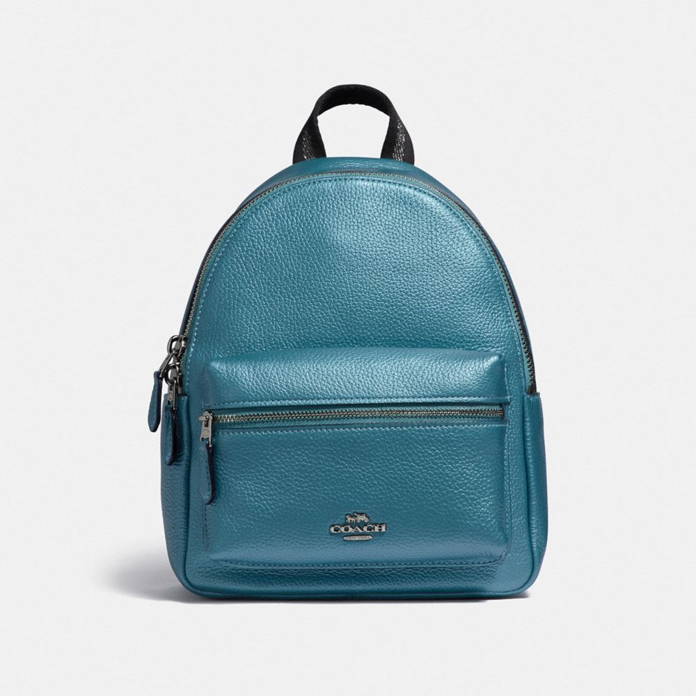 COACH F29795 Mini Charlie Backpack METALLIC SKY BLUE/SILVER
