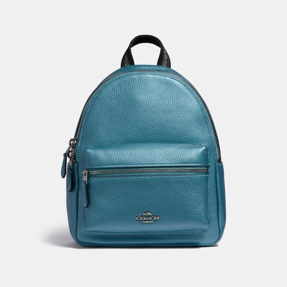 MINI CHARLIE BACKPACK - METALLIC SKY BLUE/SILVER - COACH F29795