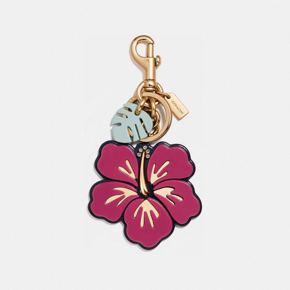 COACH f29815 HIBISCUS BAG CHARM GDHOT