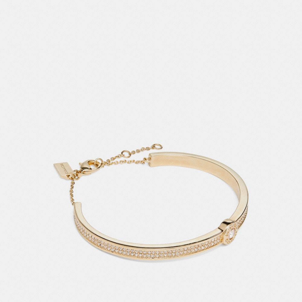 COACH f29826 OPEN CIRCLE PAVE BRACELET GOLD