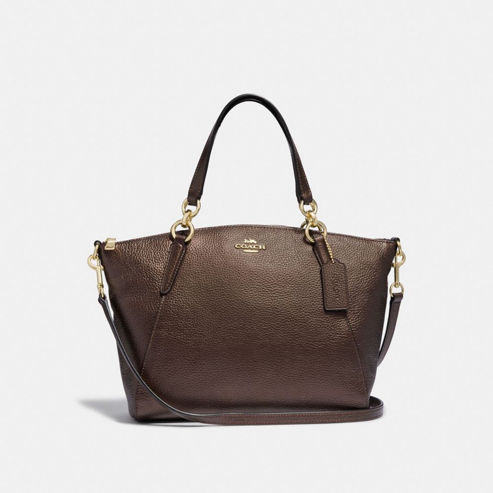 SMALL KELSEY SATCHEL - F29867 - BRONZE/LIGHT GOLD