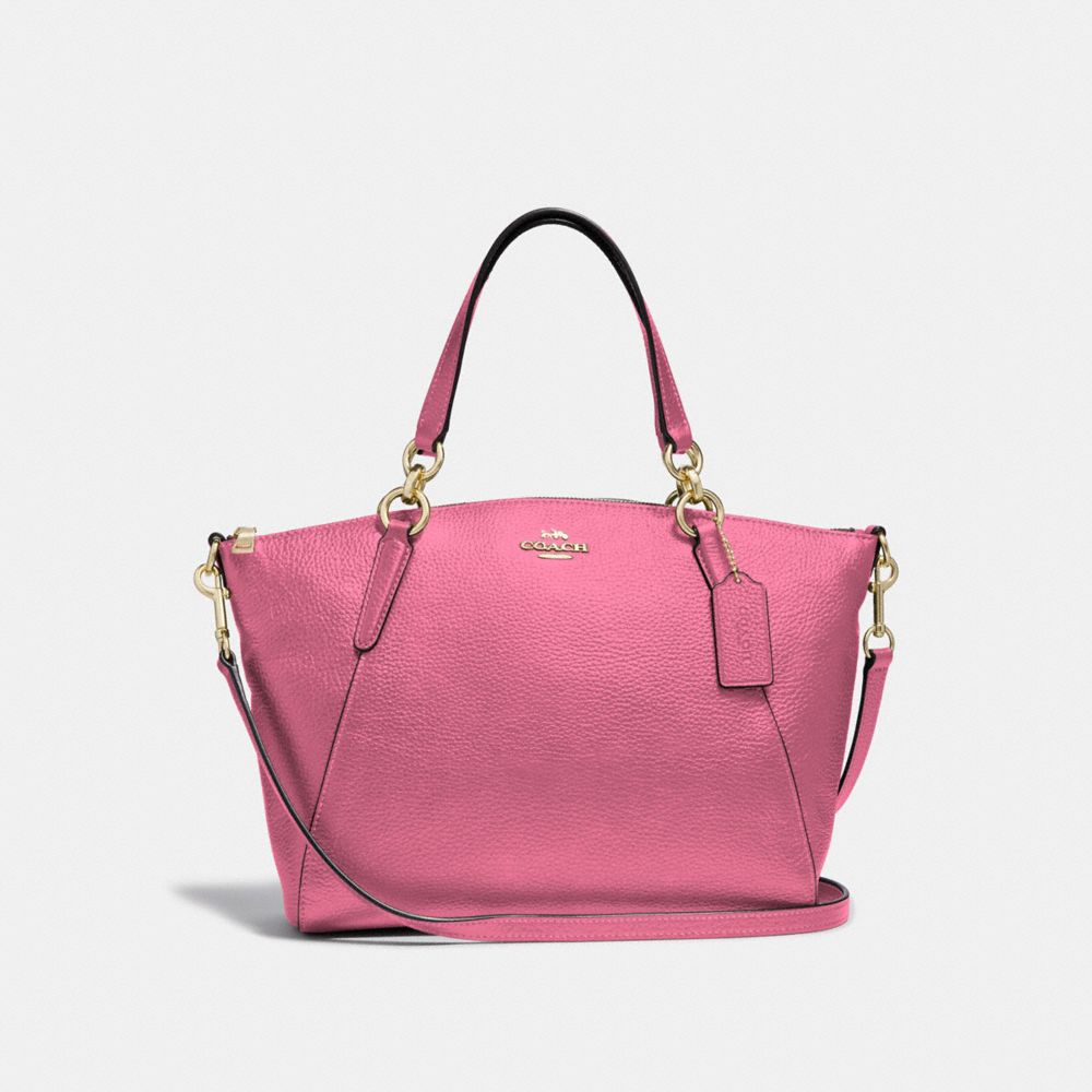 SMALL KELSEY SATCHEL - F29867 - METALLIC ANTIQUE BLUSH/LIGHT GOLD