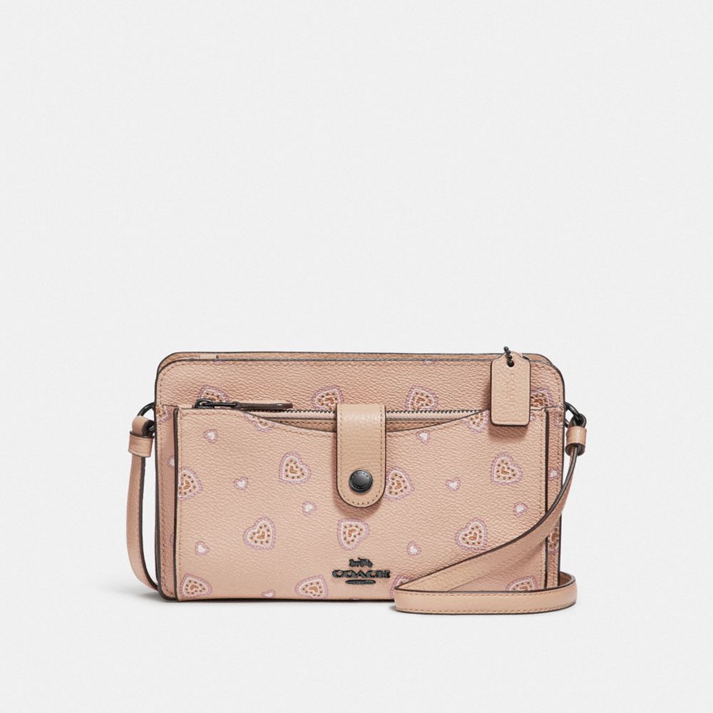 COACH NOA POP-UP MESSENGER WITH WESTERN HEART PRINT - DK/BEECHWOOD WESTERN HEART - F29910