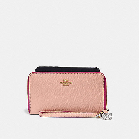 COACH f29943 PHONE WALLET WITH CHARMS nude pink/imitation gold