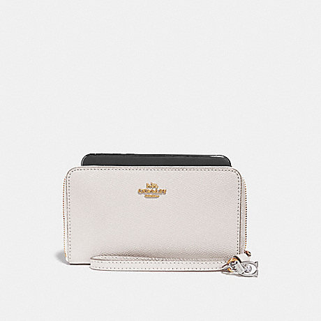 COACH f29943 PHONE WALLET WITH CHARMS CHALK/IMITATION GOLD
