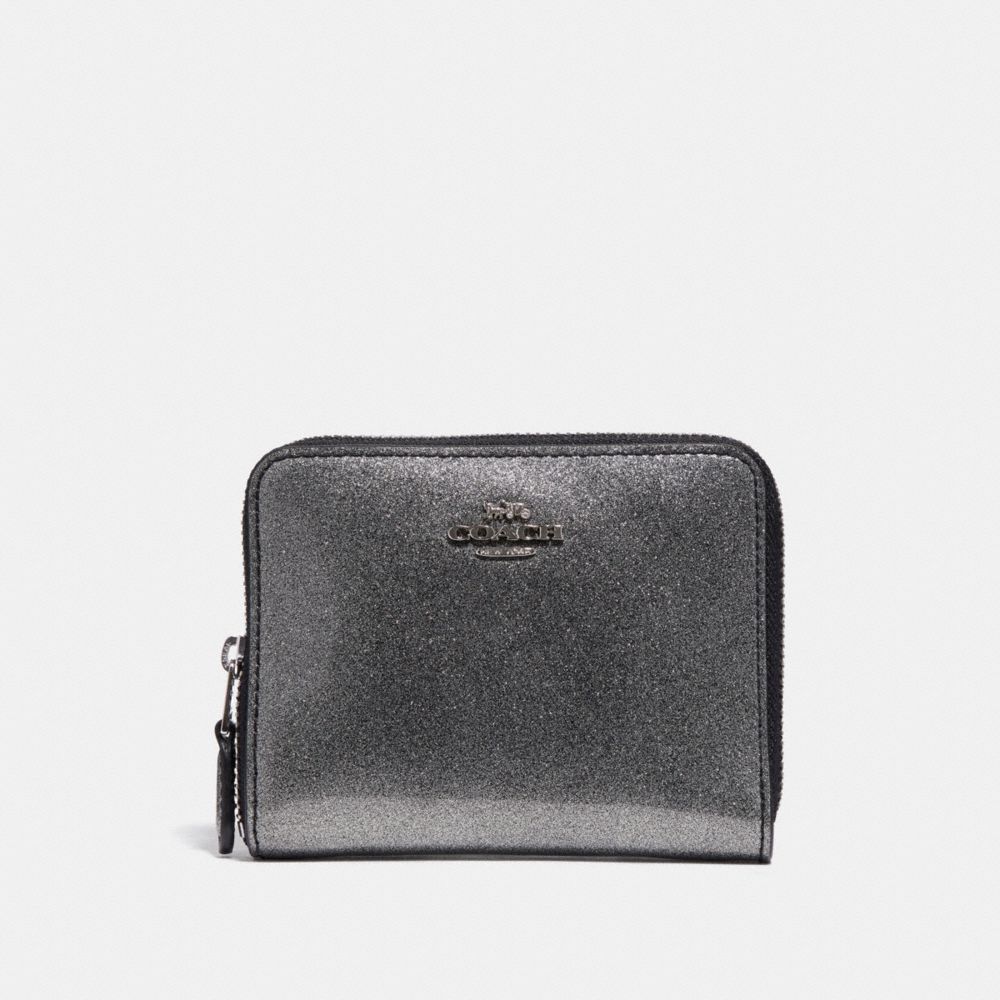 COACH SMALL ZIP AROUND WALLET - SILVER/SILVER MULTI - f29950