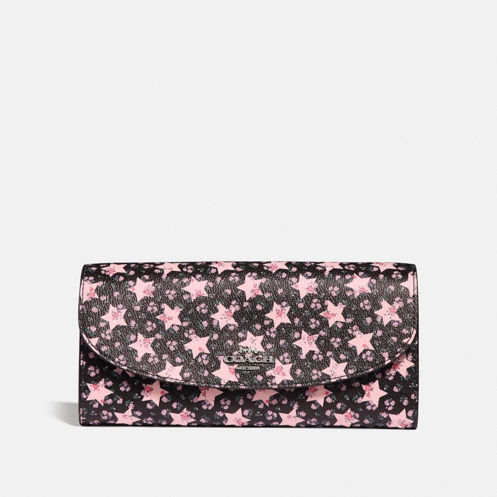 SLIM ENVELOPE WALLET WITH STAR PRINT - COACH f29952 - MIDNIGHT MULTI/SILVER