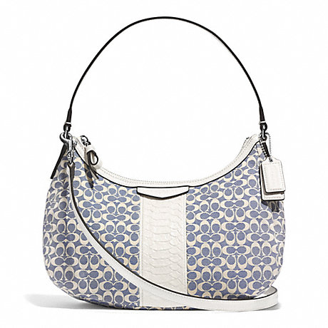 COACH SIGNATURE STRIPE JACQUARD DEMI CROSSBODY -  - f29961