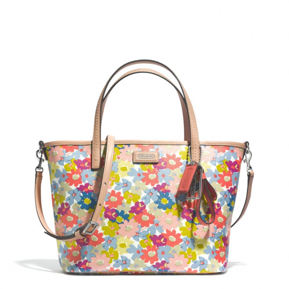 NEW! COACH METRO FLORAL PRINT NEVERFULL LEATHER SHOPPER TOTE BAG