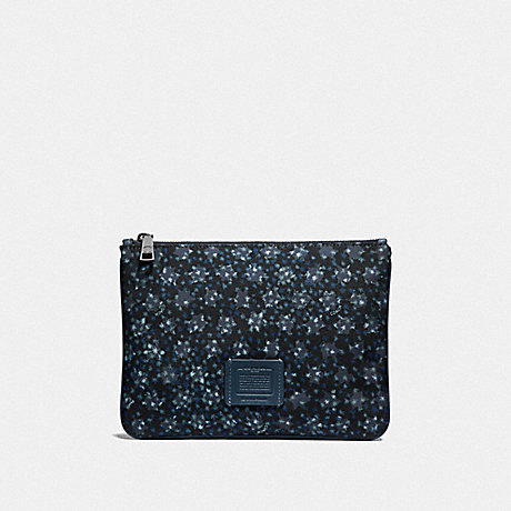 COACH MULTIFUNCTIONAL POUCH WITH OMBRE STAR PRINT - BLACK/NAVY - F29973