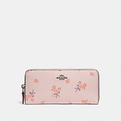 COACH F29993 - SLIM ACCORDION ZIP WALLET WITH FLORAL BOW PRINT 