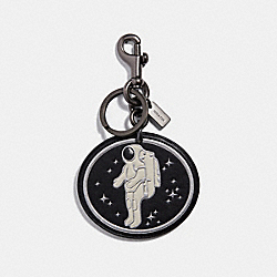 ASRONAUT BAG CHARM - COACH f30013 - black/chalk multi/BLACK ANTIQUE NICKEL