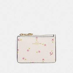 MINI ID SKINNY IN DITSY DAISY PRINT - CHALK MULTI/IMITATION GOLD - COACH F30019