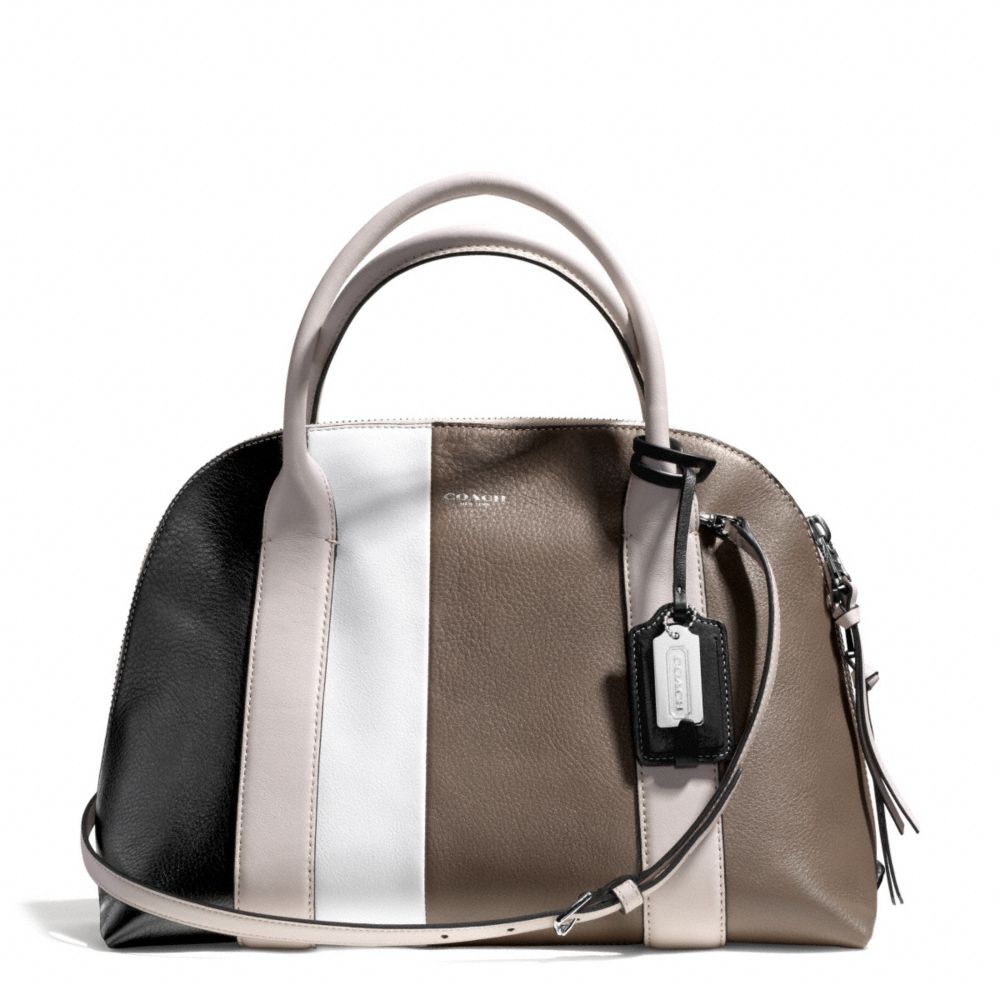 COACH F30151 BLEECKER COLORBLOCK LEATHER PRESTON SATCHEL SVCX1