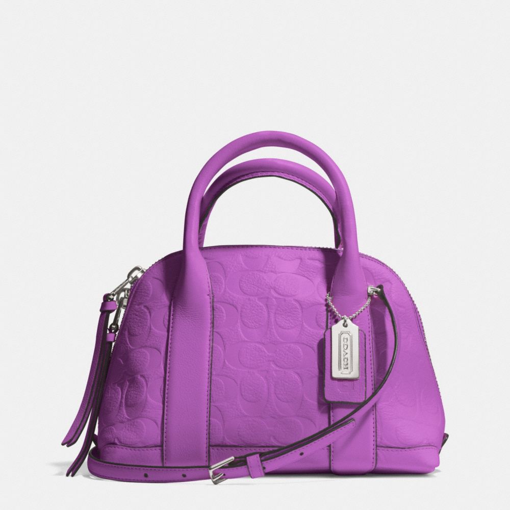 BLEECKER SIGNATURE EMBOSSED MINI PRESTON SATCHEL - SVCKY - COACH F30152