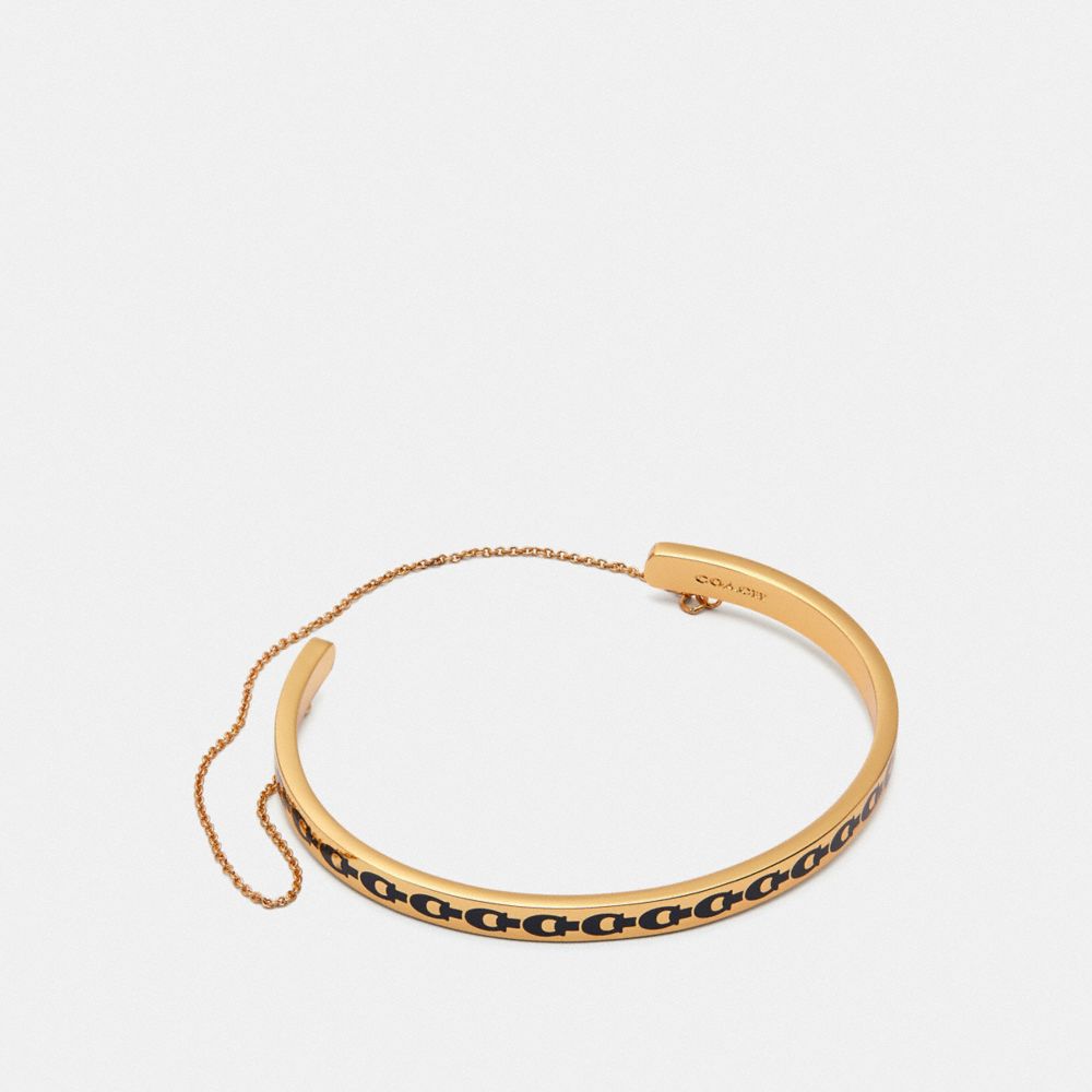 SIGNATURE CHAIN CUFF - GD/DENIM - COACH F30191