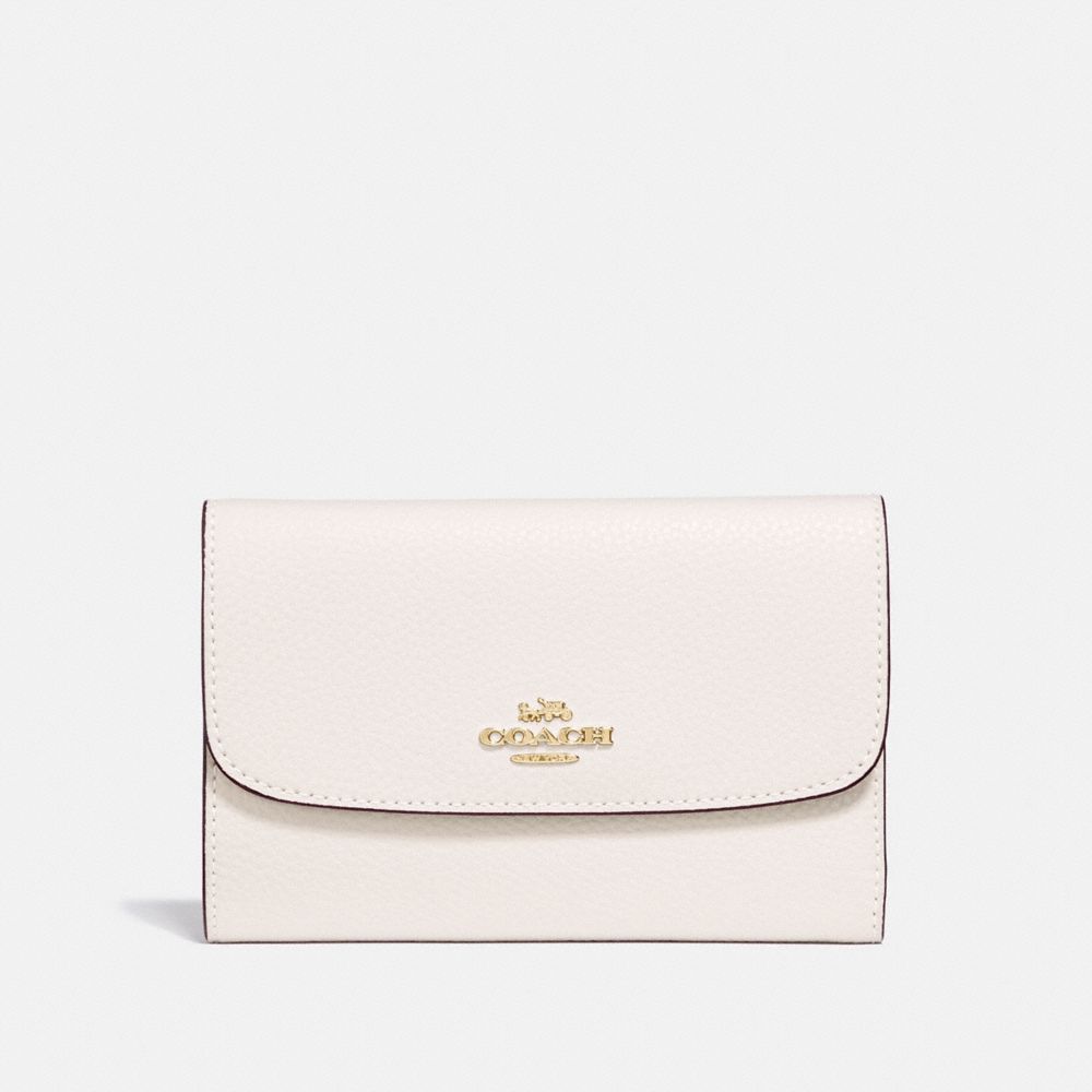 COACH F30204 - MEDIUM ENVELOPE WALLET CHALK/LIGHT GOLD