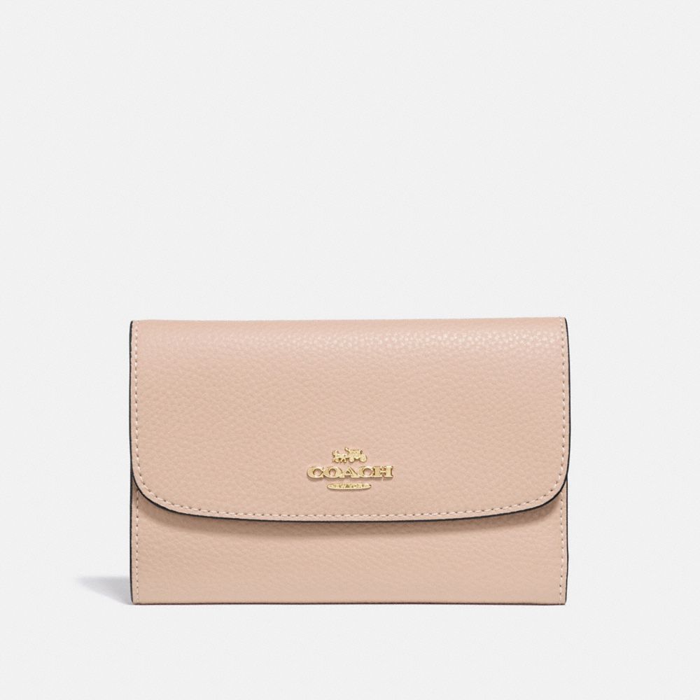 COACH MEDIUM ENVELOPE WALLET - BEECHWOOD/light gold - f30204