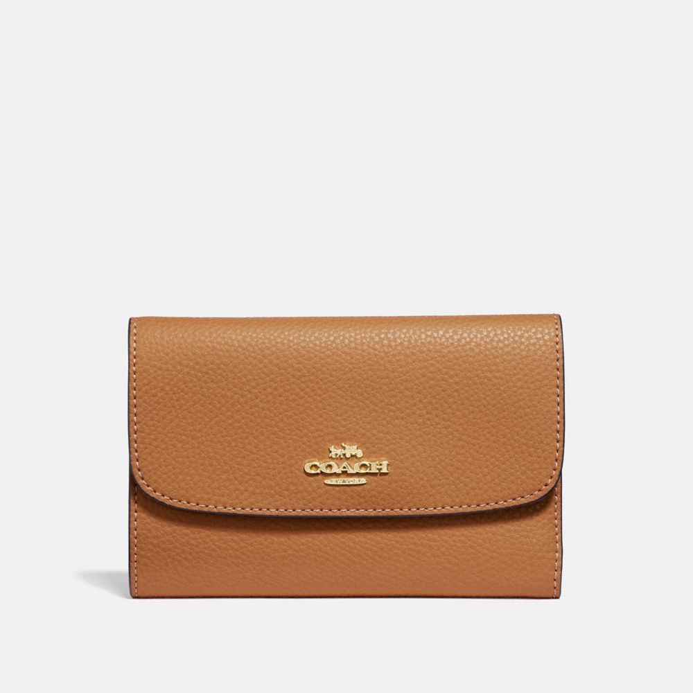 COACH F30204 Medium Envelope Wallet LIGHT SADDLE/LIGHT GOLD