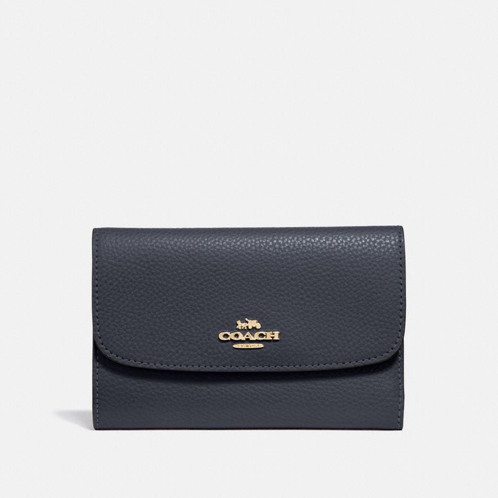 MEDIUM ENVELOPE WALLET - MIDNIGHT/LIGHT GOLD - COACH F30204