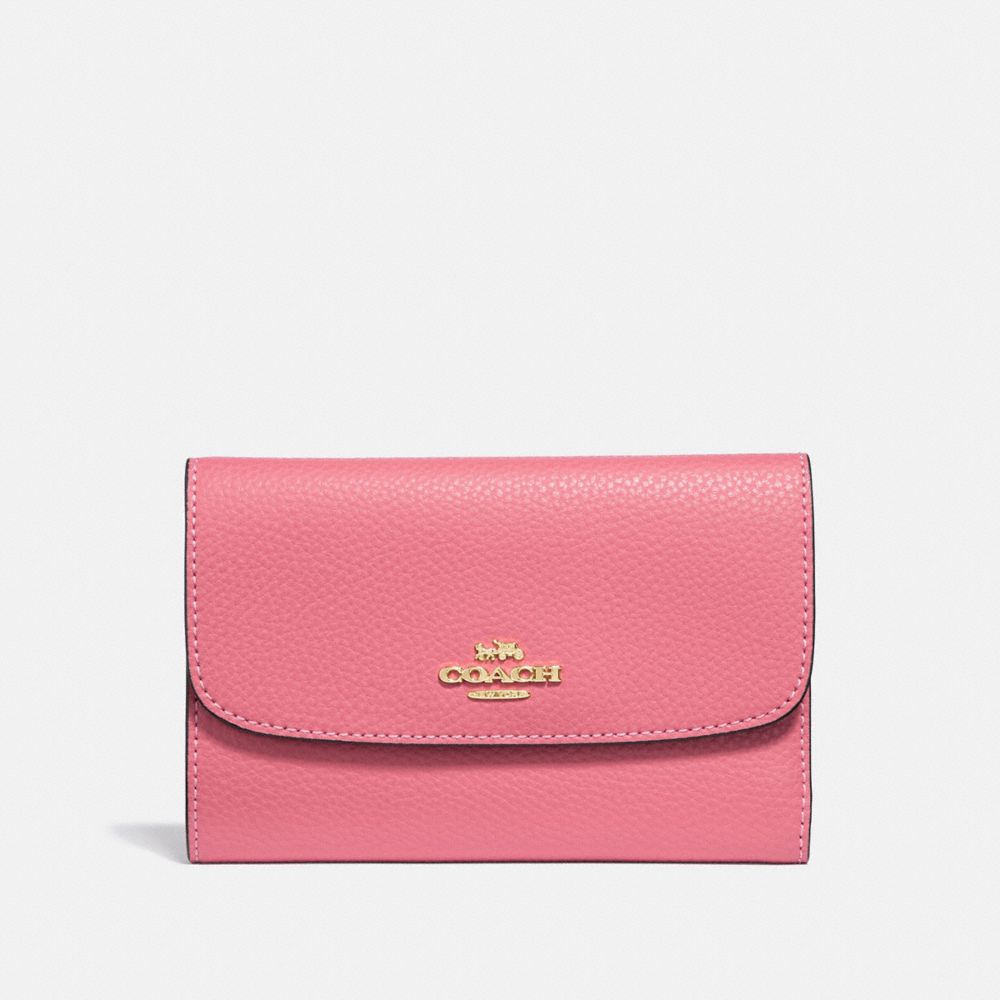 MEDIUM ENVELOPE WALLET - PEONY/LIGHT GOLD - COACH F30204