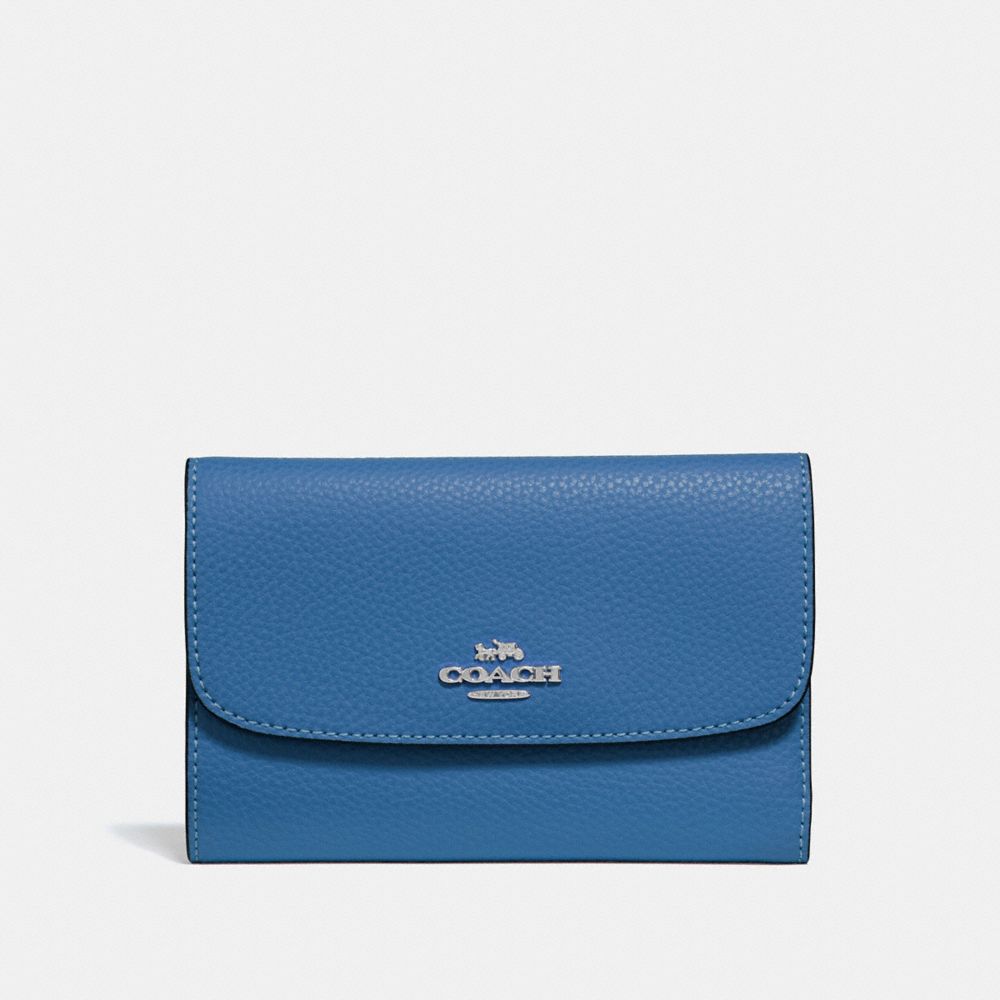 COACH F30204 Medium Envelope Wallet SKY BLUE/SILVER
