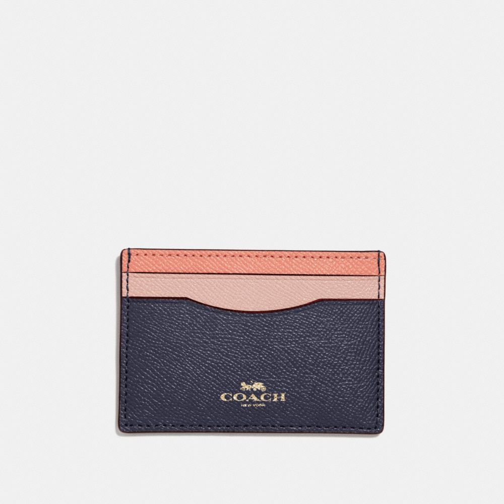 CARD CASE IN COLORBLOCK - SUNRISE MULTI/LIGHT GOLD - COACH F30218