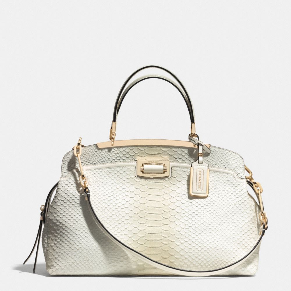 COACH MADISON PINNACLE ANDIE SHOULDER BAG IN PYTHON EMBOSSED DEGRADE LEATHER - LIGHT GOLD/WHITE IVORY - F30235