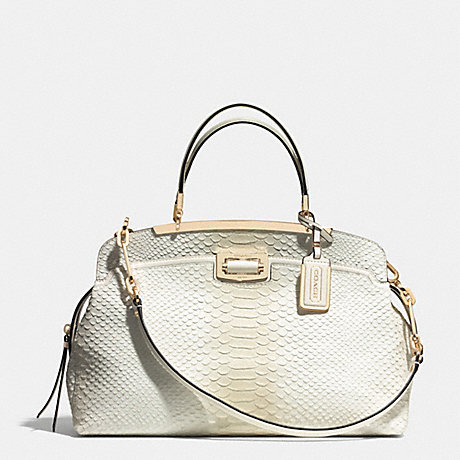 COACH F30235 MADISON PINNACLE ANDIE SHOULDER BAG IN PYTHON EMBOSSED DEGRADE LEATHER -LIGHT-GOLD/WHITE-IVORY