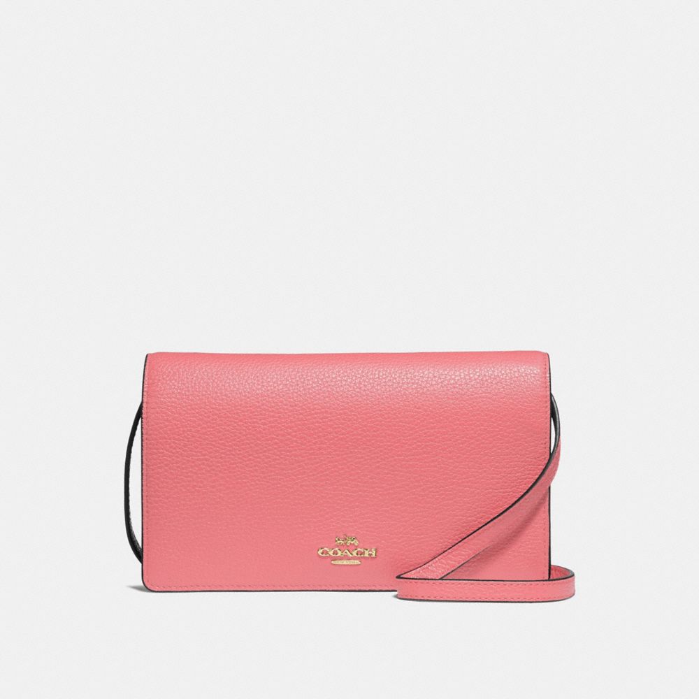 HAYDEN FOLDOVER CROSSBODY CLUTCH - ROSE PETAL/IMITATION GOLD - COACH F30256