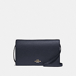 COACH F30256 - HAYDEN FOLDOVER CROSSBODY CLUTCH MIDNIGHT/GOLD