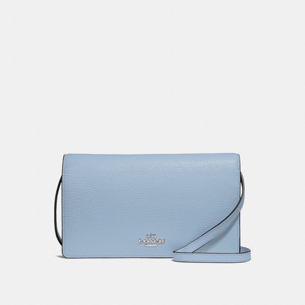 HAYDEN FOLDOVER CROSSBODY CLUTCH - CORNFLOWER/SILVER - COACH F30256