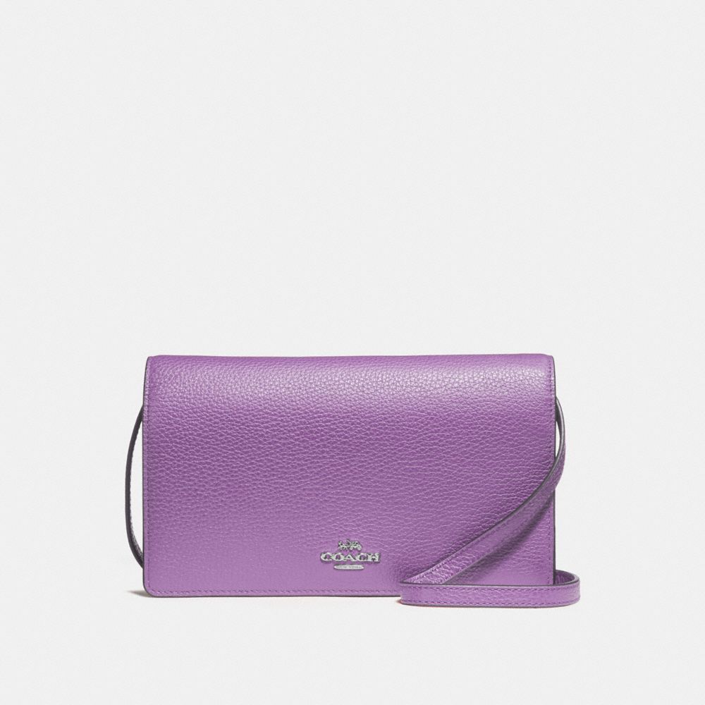 COACH F30256 Foldover Crossbody Clutch IRIS/SILVER