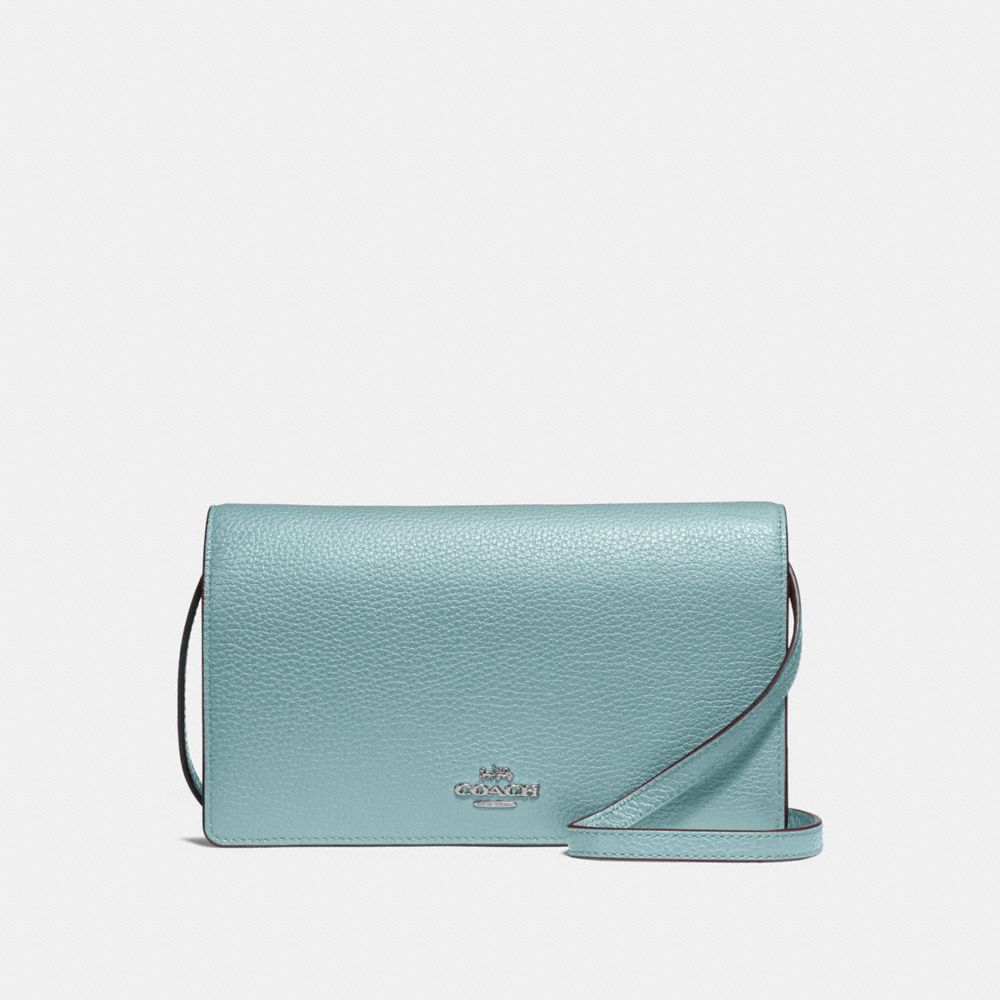 HAYDEN FOLDOVER CROSSBODY CLUTCH - CLOUD/SILVER - COACH F30256