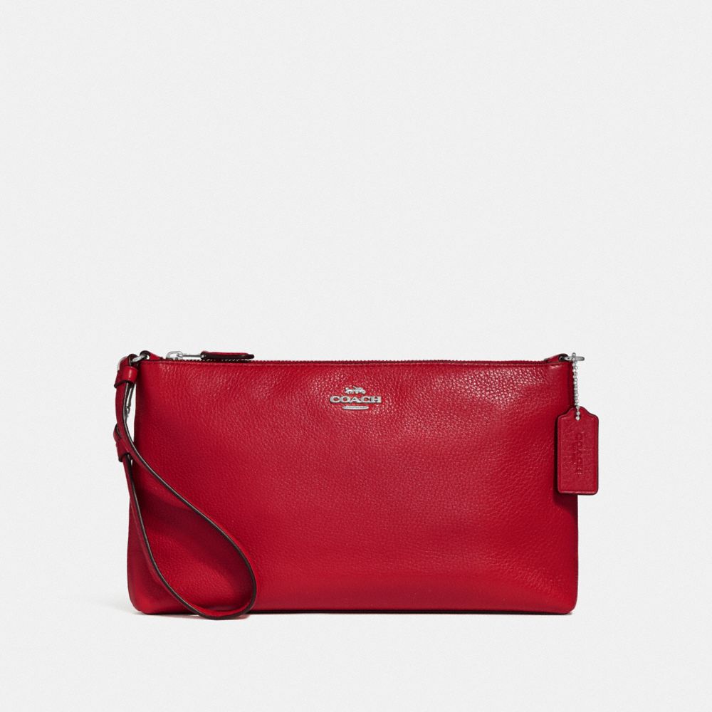 LARGE WRISTLET 25 - BRIGHT CARDINAL/SILVER - COACH F30257