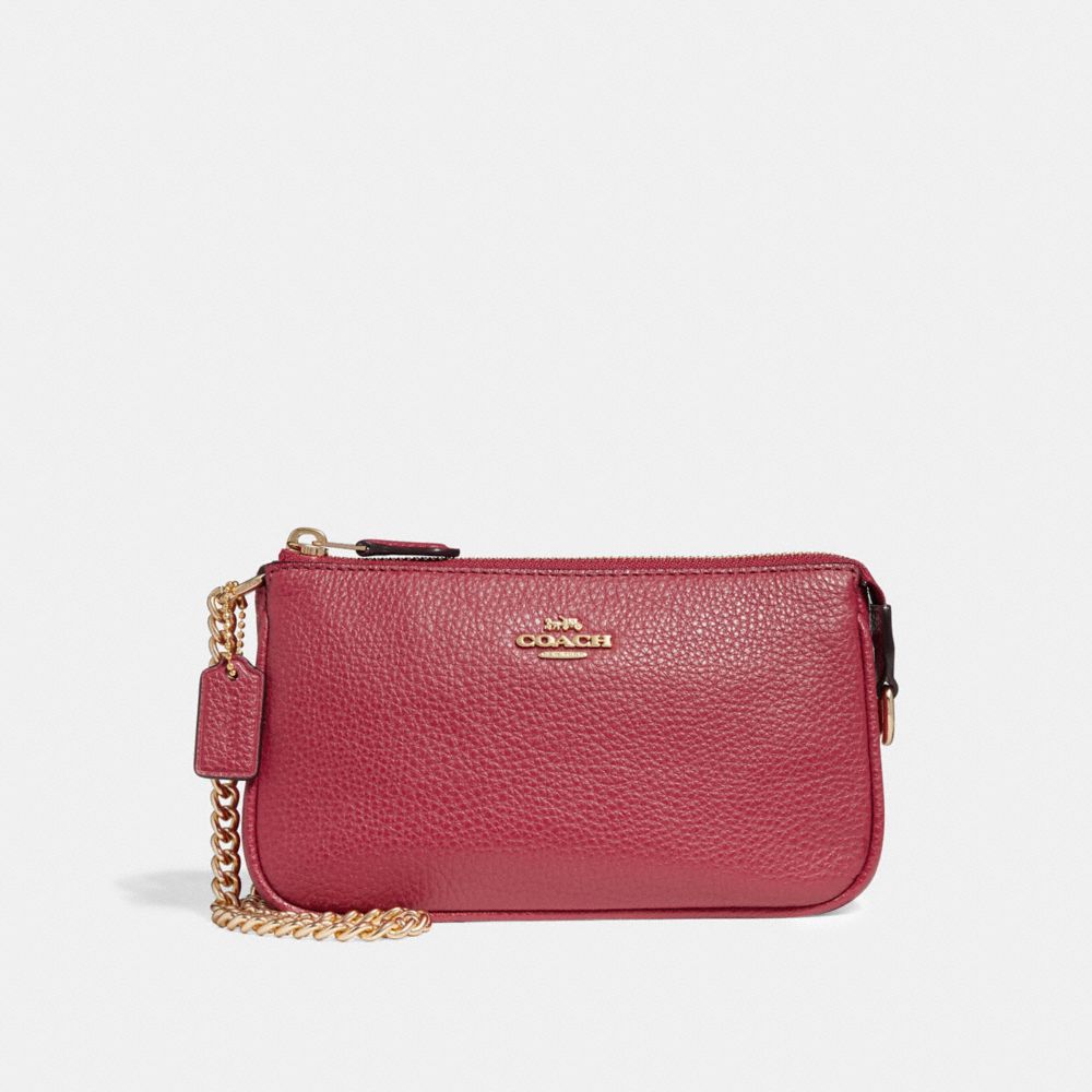 COACH F30258 - LARGE WRISTLET 19 TRUE RED/LIGHT GOLD