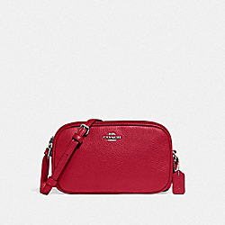 COACH F30259 Crossbody Pouch BRIGHT CARDINAL/SILVER