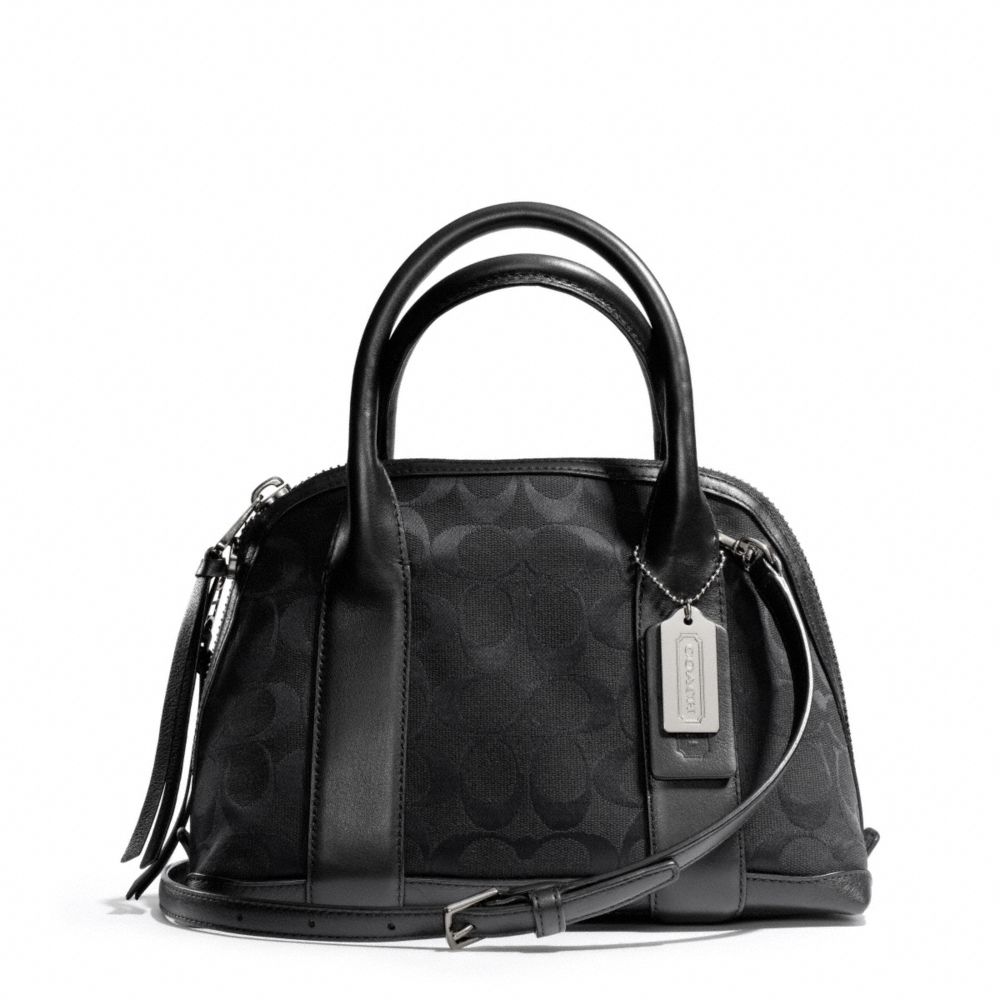 COACH F30268 - BLEECKER SIGNATURE MINI PRESTON SATCHEL SILVER/BLACK/BLACK