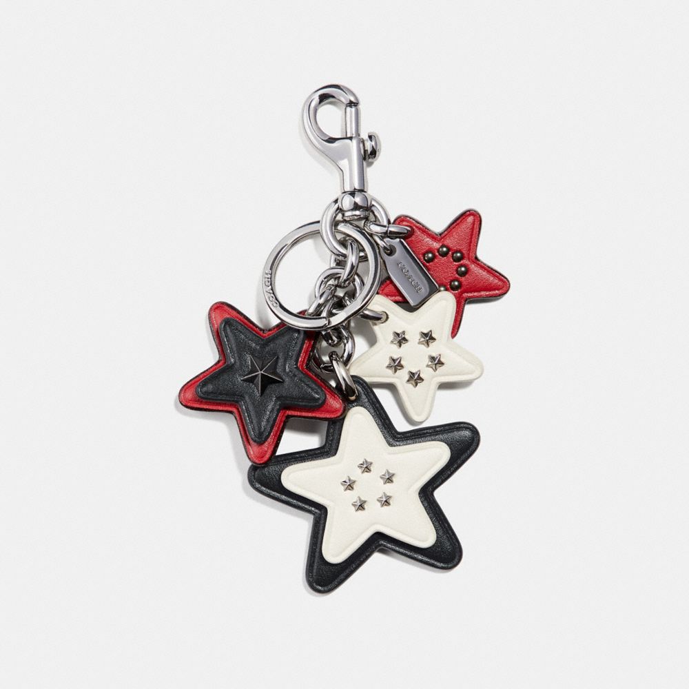 COACH F30315 Americana Multi Star Bag Charm MULTI/SILVER