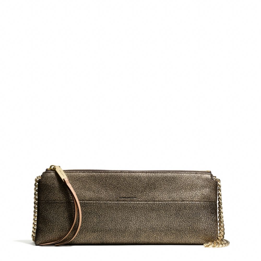 THE METALLIC LEATHER EAST/WEST HIGHRISE SHOULDER BAG - GOLD/GOLD - COACH F30369