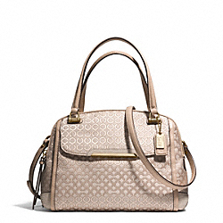 MADISON  OP ART PEARLESCENT SMALL GEORGIE SATCHEL - LIGHT GOLD/KHAKI - COACH F30406