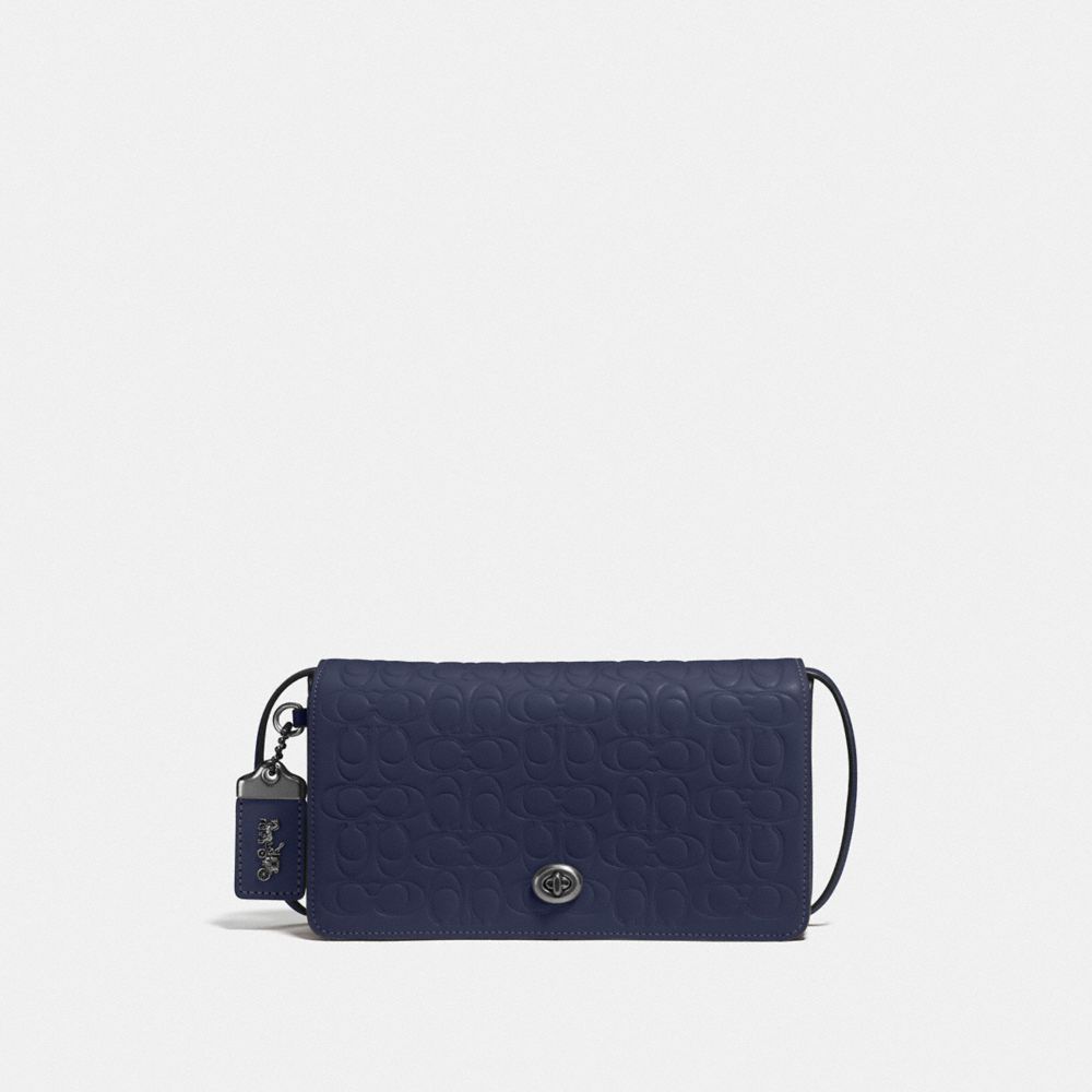 DINKY IN SIGNATURE LEATHER - F30427 - BP/MIDNIGHT NAVY