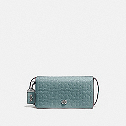 DINKY IN SIGNATURE LEATHER - F30427 - SAGE/SILVER